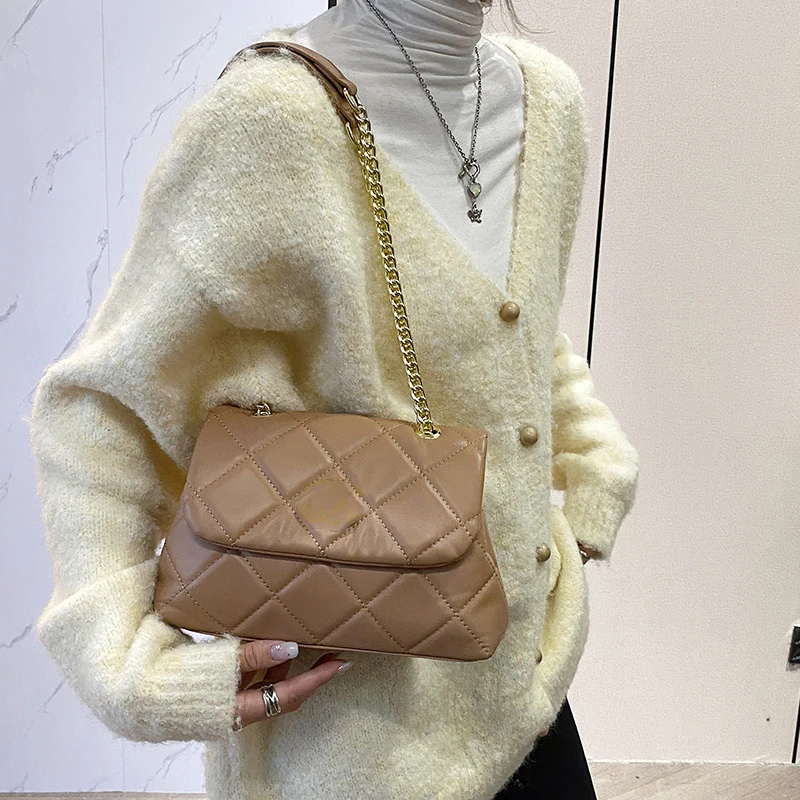 

2021 Crossbody Designer Caviar flap PU Leather Handbags c-Cc bag Ladies Messenger Bags luxury casual lattice chain shoulder bags