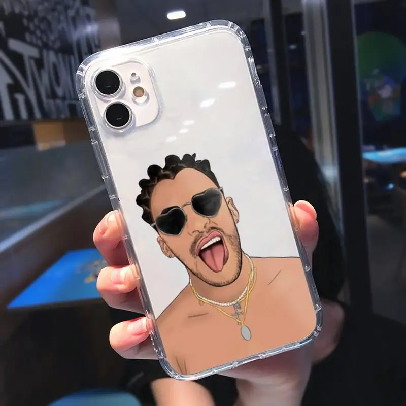 

Yo Perreo Sola Bad Bunny Maluma Phone Case Transparent for iPhone 11 12 mini pro XS MAX 8 7 6 6S Plus X 5S SE 2020 XR