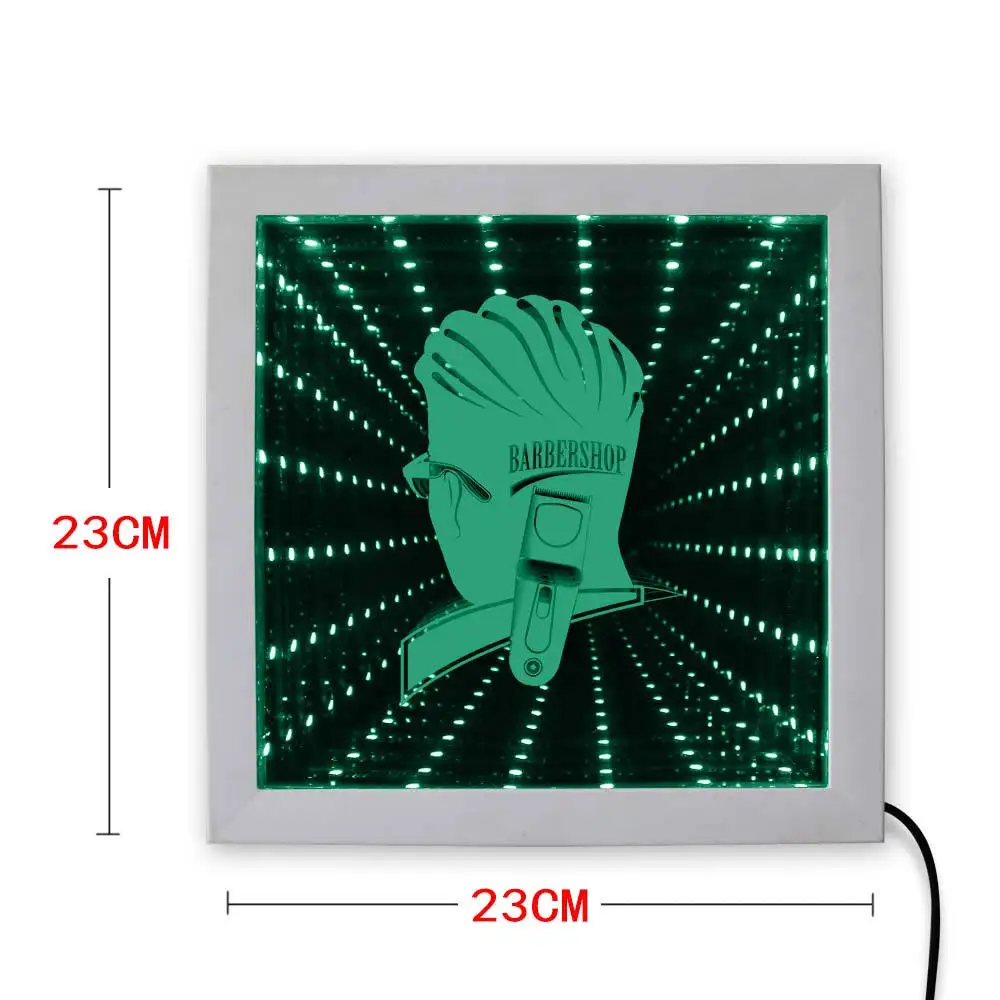 Парикмахерская Бесконечность деревянная рама для зеркала бизнес знак Стрижка