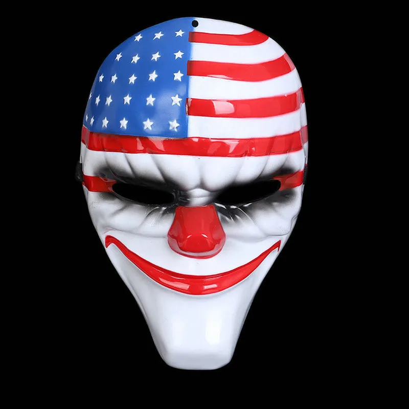 1PC Wholesale PVC Halloween Mask Scary Clown Party Payday 2 for Masquerade Cosplay Horrible Masks|Маски для вечеринки| |