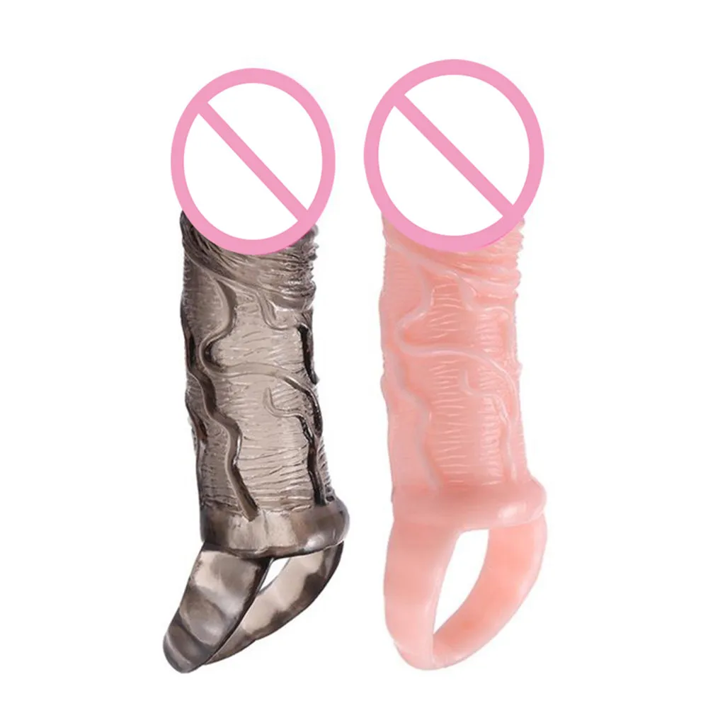 Silicone Penis Enlargement Condoms Extension Sleeves For Adults Intimate Goods Reusable Condom Cock Rings drop shipping | Красота и
