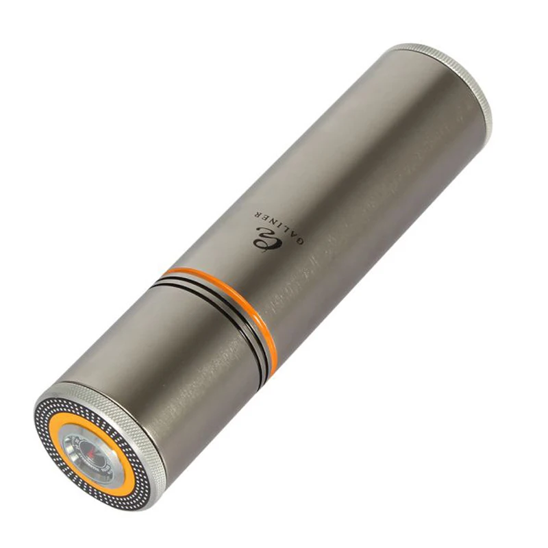 COHIBA Cigar Tube Portable Cigar Humidor Case Box Aluminium Alloy Cigar Accessories Travel with Humidor Humidifier Hygrometer