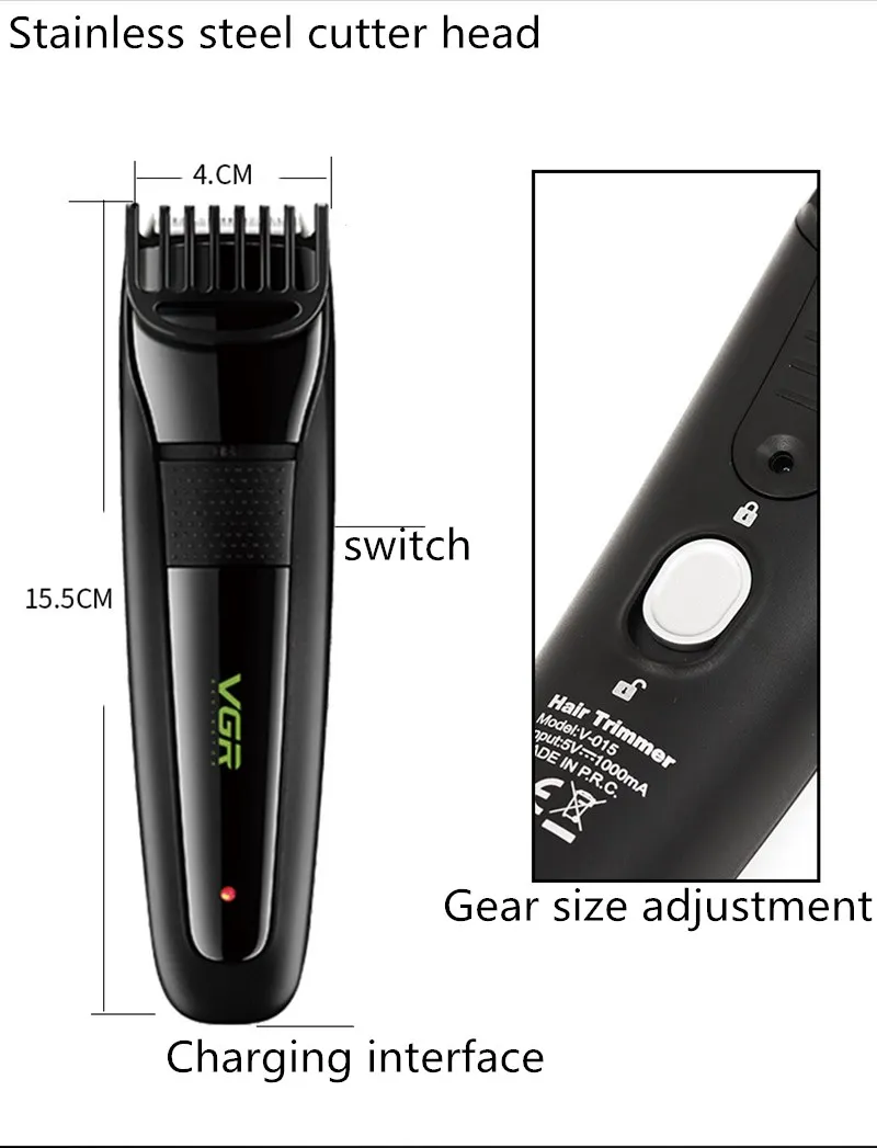 Электрический триммер для волос перезаряжаемая машинка стрижки взрослых