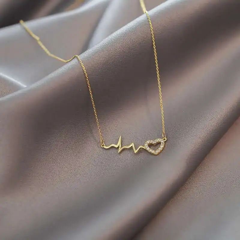 Ожерелье женское с ЭКГ цепочка до ключицы | Украшения и аксессуары