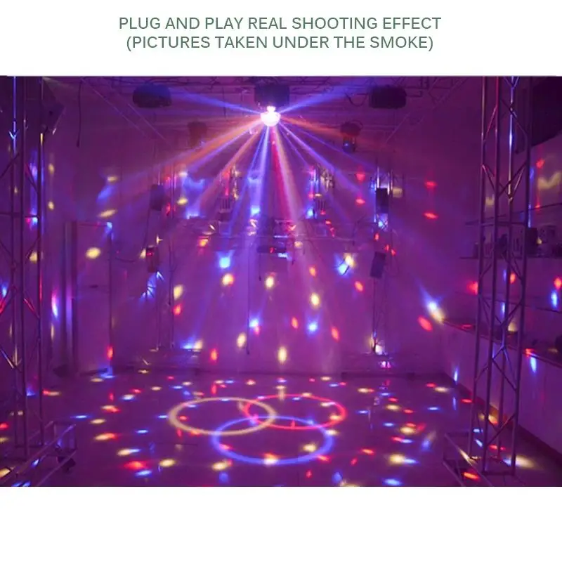 9 Цвет кристалл магический шар Светодиодные сценические лампы лазерный луч диско