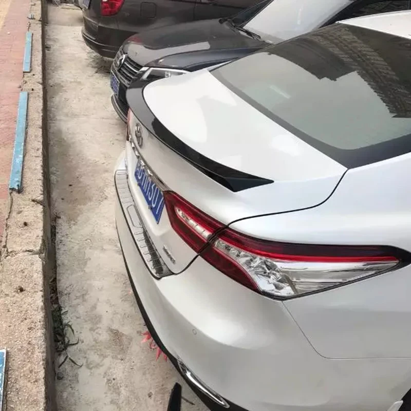 New Camry 2018 ABS толщиной спойлер из материала для Toyota черного или белого цвета