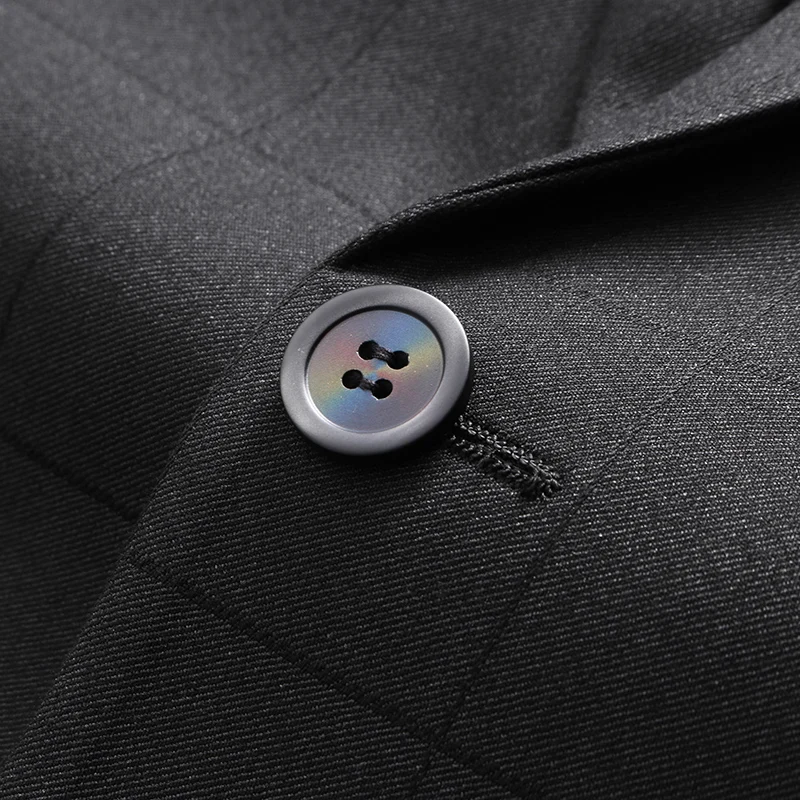 

MOGU New Men's Plaid Suits Jacket Three-Pieces One Button Slim Fit Wedding Dress for Men Fashion Casual Mens Suits Big Size 5XL