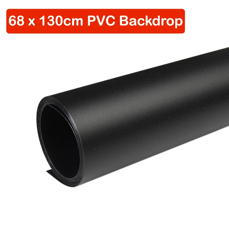 Black 68x130 см белый материал из ПВХ против морщин фон для фотостудии фото фон оборудование - Цвет: Black