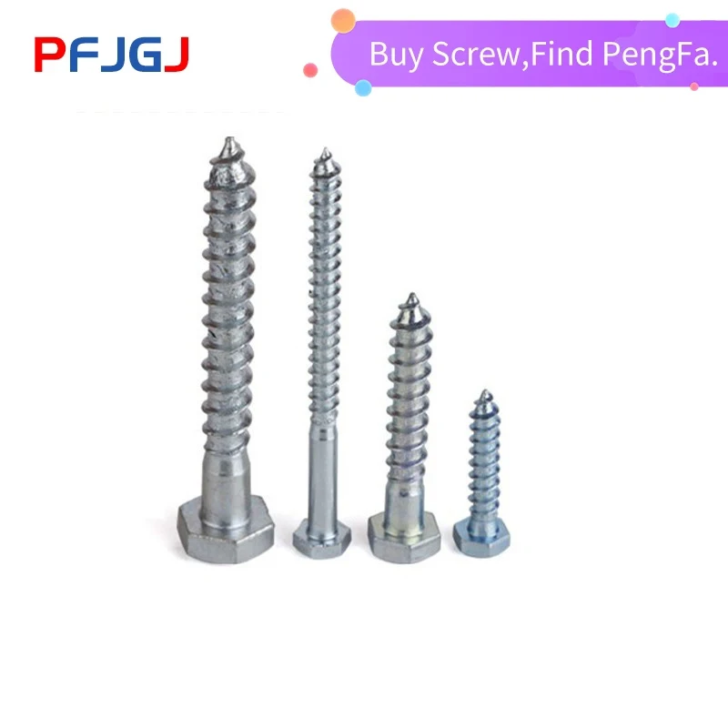 

Peng Fat M6M8M10M12 железо оцинкованные шестигранные винты национальный стандарт винты для нарезания шестигранные винты для дерева