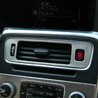 CNORICARC средняя консоль из нержавеющей стали панель выходного отверстия кондиционера декоративная накладка для Volvo S60 V60 автомобильные аксессуары