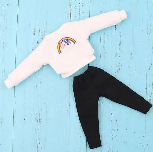 horse set Наряды для Blyth женская футболка со штанами для сустава или резинового тела модная одежда ледяной, пульлип, licca - Цвет: horse set