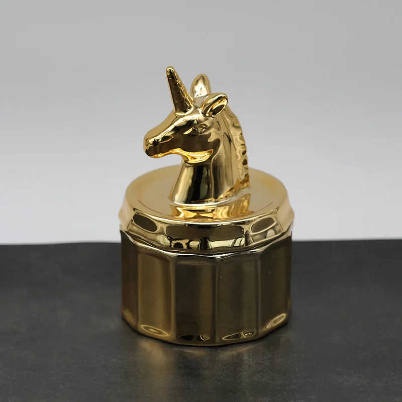 Новые инструменты для свечей чашка в виде единорога позолоченная керамическая