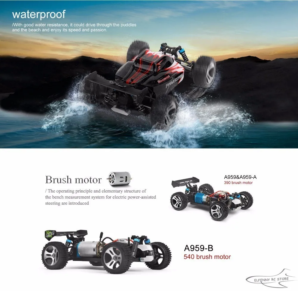WLtoys A959-B 70 км/ч пульт дистанционного управления Радиоуправляемый скоростной гоночный автомобиль высокоскоростной автомобиль внедорожный завод прямая Лучшая цена Модернизированный Радиоуправляемый автомобиль