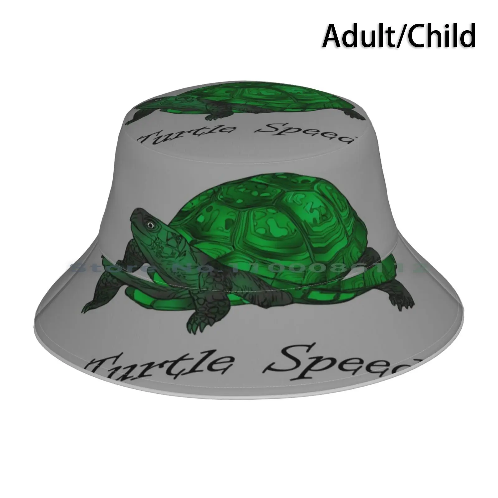 

Turtle Speed Bucket Hat Sun Cap Reptile Cold Blooded Green Animal Pet Speed Slow Nature Hard Shell Snapping Turtle Brimless