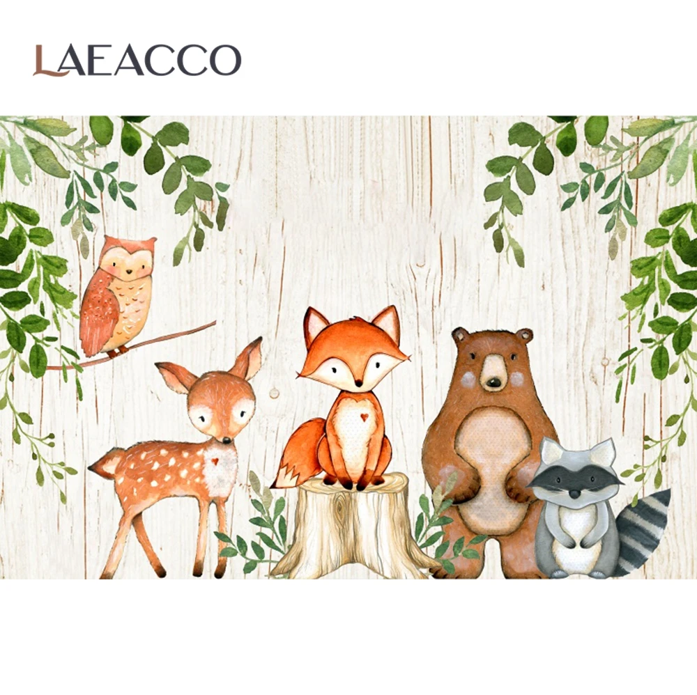 Laeacco фоны для фотосъемки детей мультфильм джунгли сафари День Рождения Вечеринка
