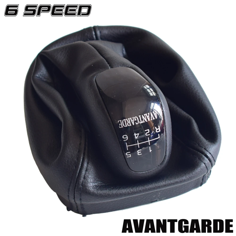 

High Quality 5 6 Speed Stick Gear Shifter Lever Knob HandBall For Mercedes Benz C Class W203 S203 Leather Gaitor Boot Cover