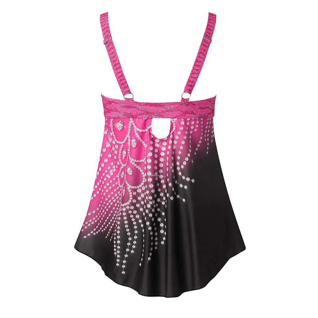 2020 сексуальный купальник размера плюс с принтом танкини купальный костюм платье