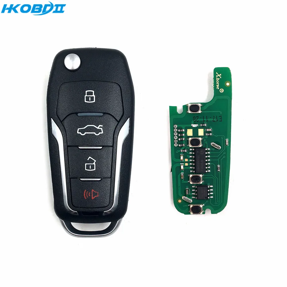 HKOBDII VVDI провод XK XKFO00EN XKFO01EN 4 кнопки Провод Универсальный VVDI2 Автомобильный ключ