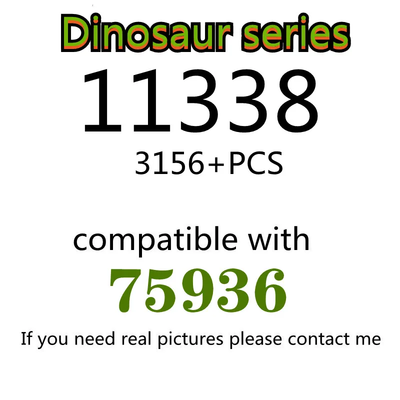 Bloques de construcci&oacute;n para ni&ntilde;os, juguete de bloques de construcci&oacute;n, Serie de dinosaurios 3156, 11338 Uds., 75936-0