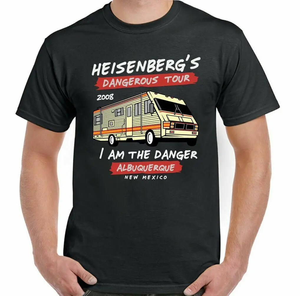 

Men's Funny Inspired Bus Dangerous Journey Printed Summer Cotton T-shirt