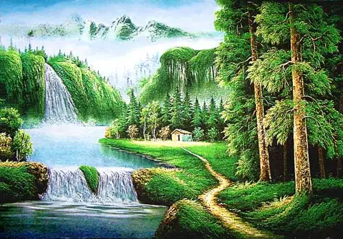 

Бесплатная доставка, гобелен среднего размера с пейзажем сельской местности, Настенная картина классического дизайна для подвешивания, ди...