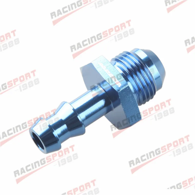

-8AN AN8 To 10mm Barb Fitting Fuel Line Aluminum Alloy Straight Blue