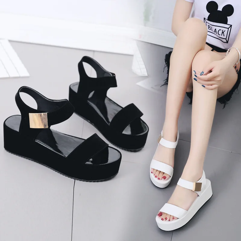 

2021 Summer New Fashion Sandal High Heeled Wedge Roman Shoes Women's Shoes