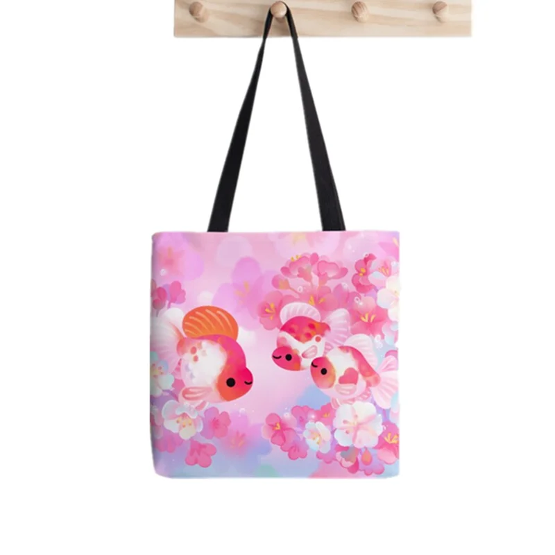 

2021 Shopper The Halloween Cats Printed Tote women Harajuku shopper handbag girl Shoulder shopping bag Lady Canvas Bag