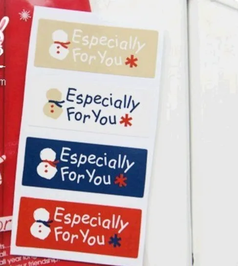 

80Pcs vintage Christmas Snowman"Especially For You" Sealing sticker DIY Gifts seal stickers gift