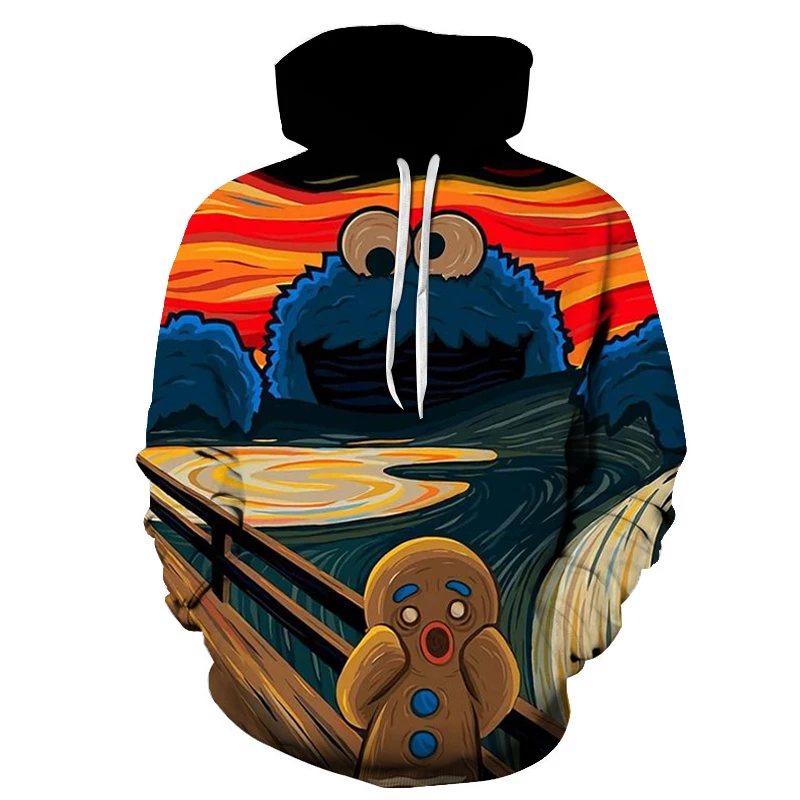 

2021 new fashion 3D hoodie men's plush doll 3D printing man hoodies off white harajuku sweatshirt sportswear men clothing