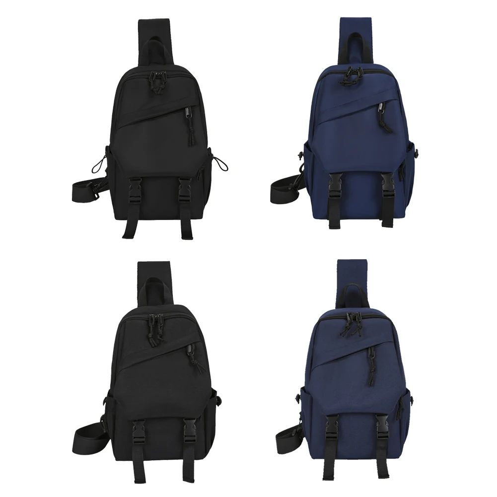 

Fashion Unisex Outdoor Sports Chest Bags Small Pure Color Shoulder Crossbody Waist Packs for Women Men Canvas Nylon Fanny Pack