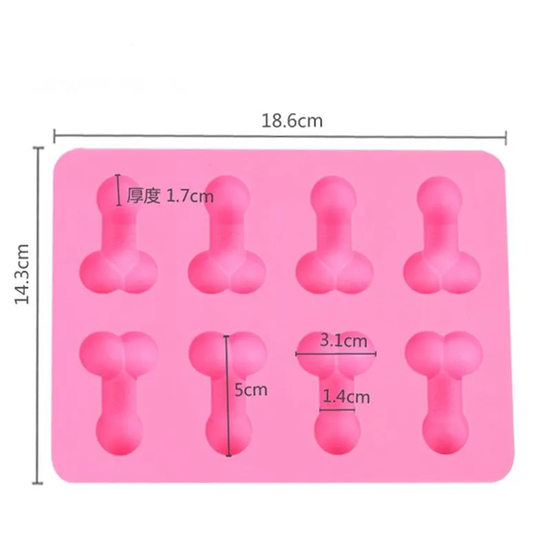 1PC Silicone Penis Ice Cake Kitchen Supplies from New Dick Funny Sex Tray Soap Chocolate Molde Party Gift QA 022 | Дом и сад