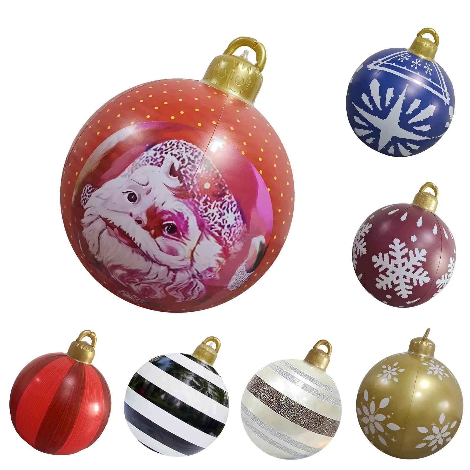 

Christmas Ball Outdoor Atmosphere PVC Inflatable Toy Gift Festive Baubles Christmas Ball Ornaments Wedding Holiday Party Decor
