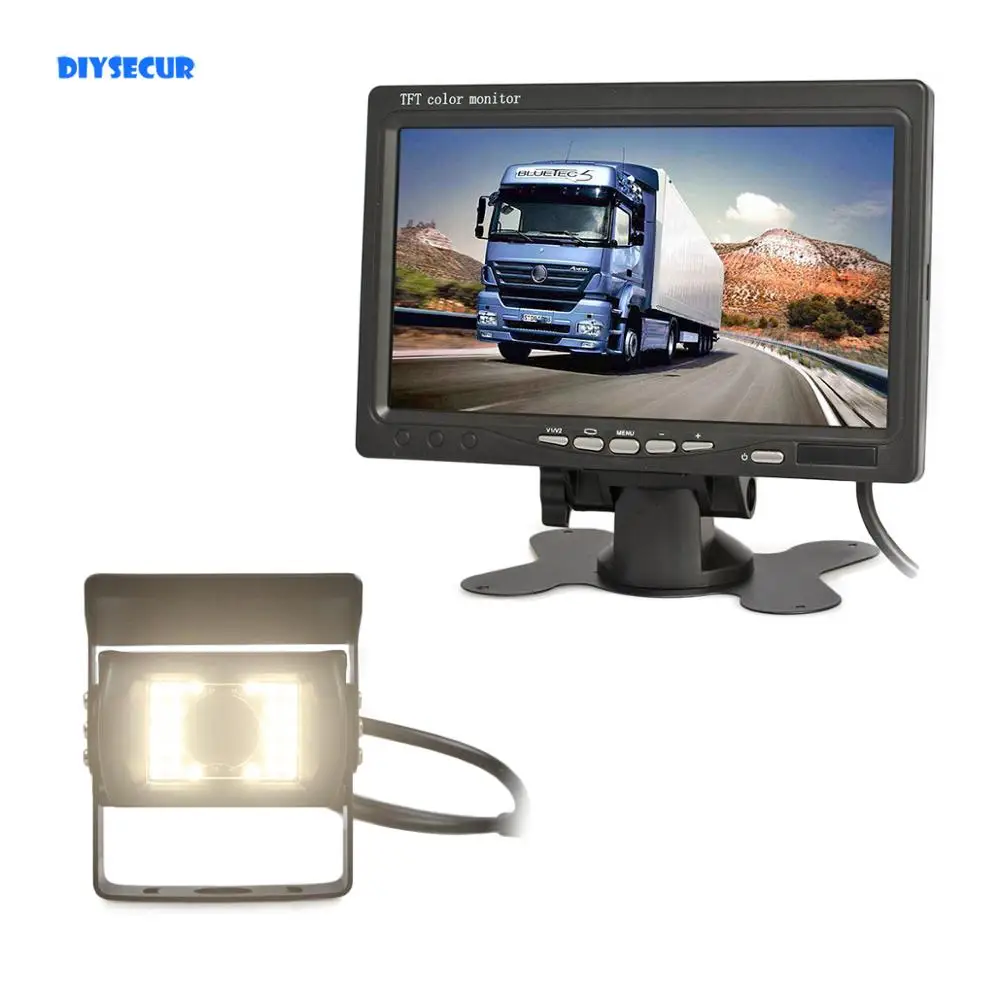 DIYSECUR DC 12В 24В 4 контактный 7 дюймовый TFT ЖК дисплей светодиодная подсветка ночного