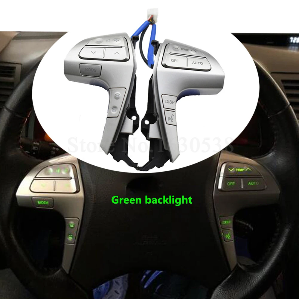 

Silver steering Wheel Audio Control Button Switch with cable and Cruise switch For HILUX VIGO COROLLA CAMRY HIGHLANDER INNOVA