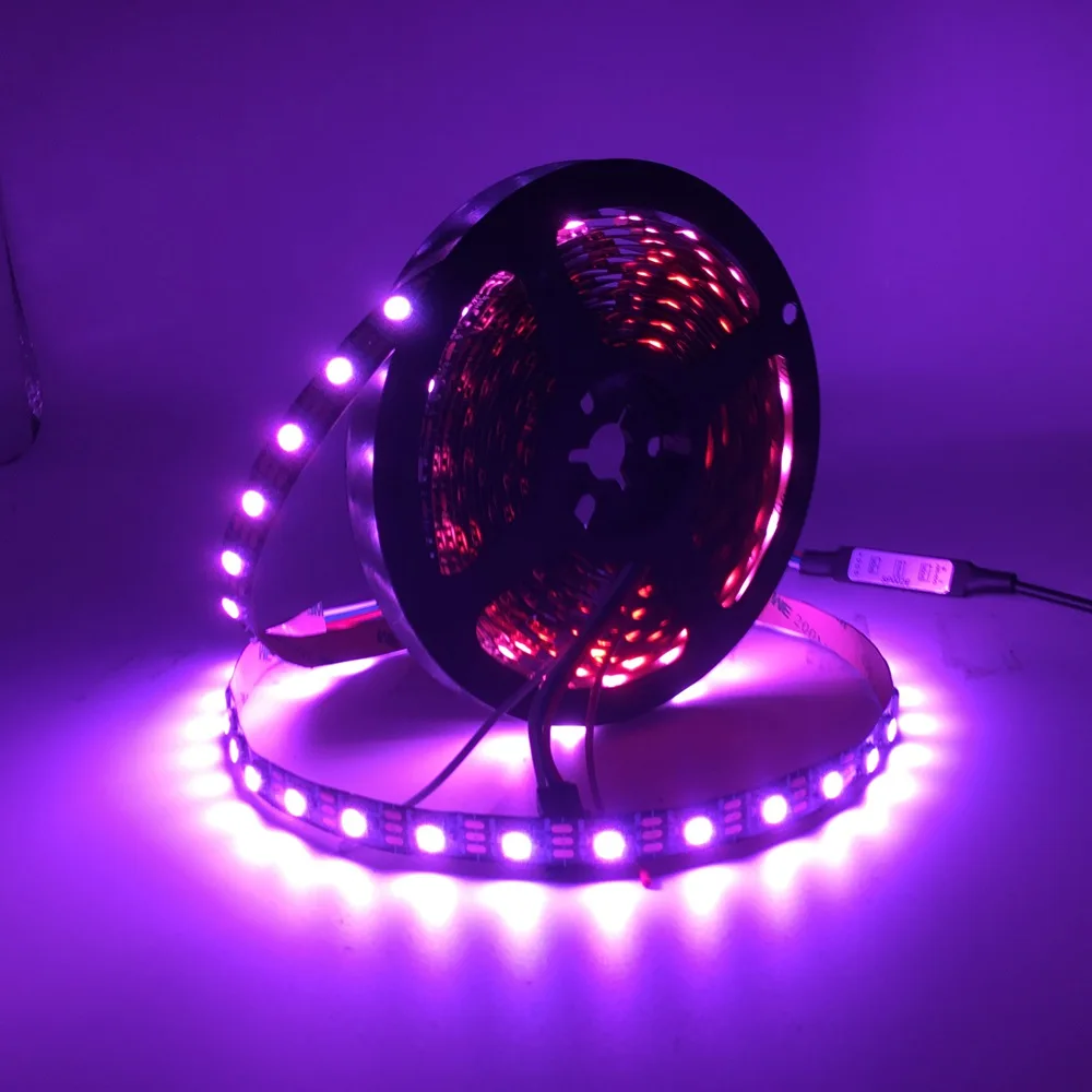 WS2812B WS2812 RGB светодиодный светильник водонепроницаемый индивидуально адресуемый умный RGB светодиодный светильник для украшения дома DC5V