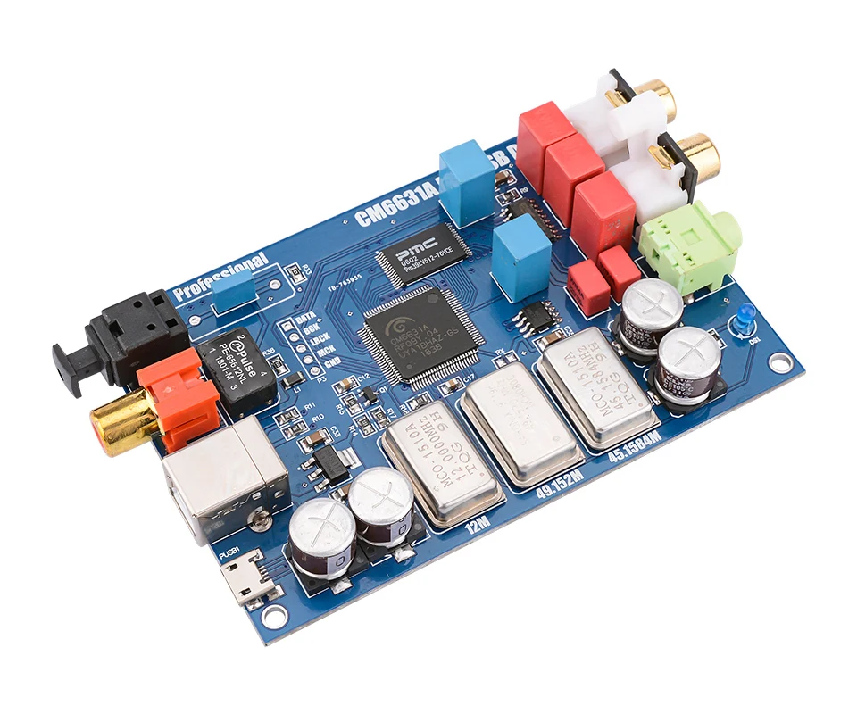 AIYIMA CM6631A цифровой интерфейс 32/24Bit 192K звуковая карта ЦАП USB к I2S/SPDIF коаксиальный Выход ES9023 независимое декодирование