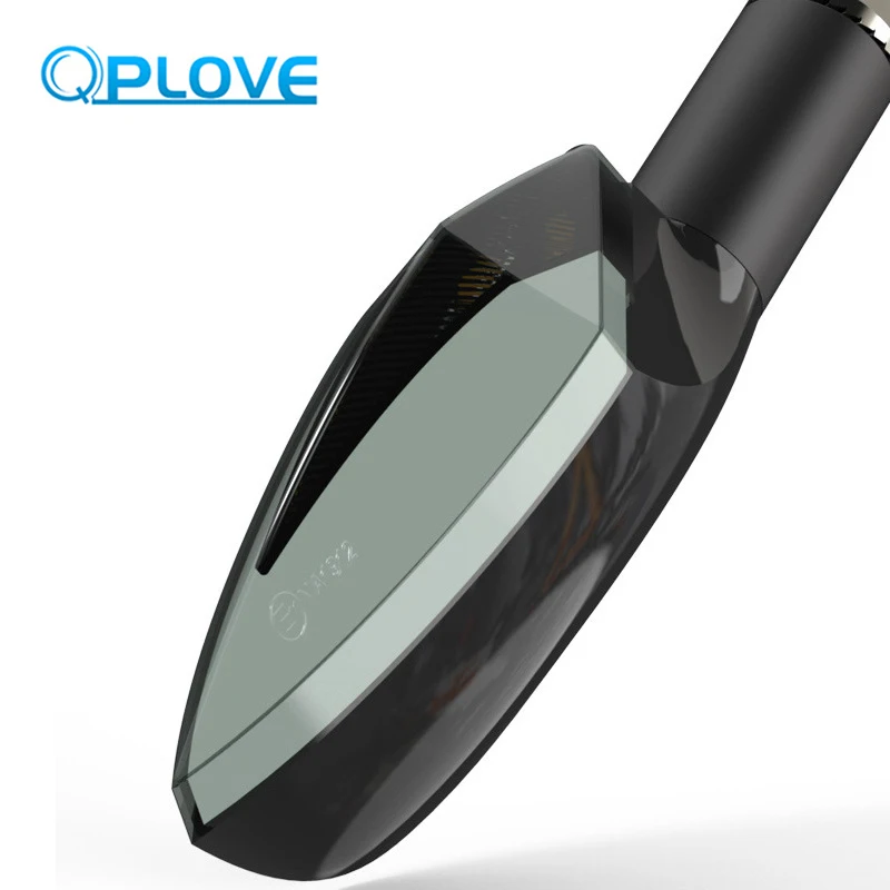 QPLOVE 1 пара мотоцикла Предупреждение льный светильник светодиодный V Форма