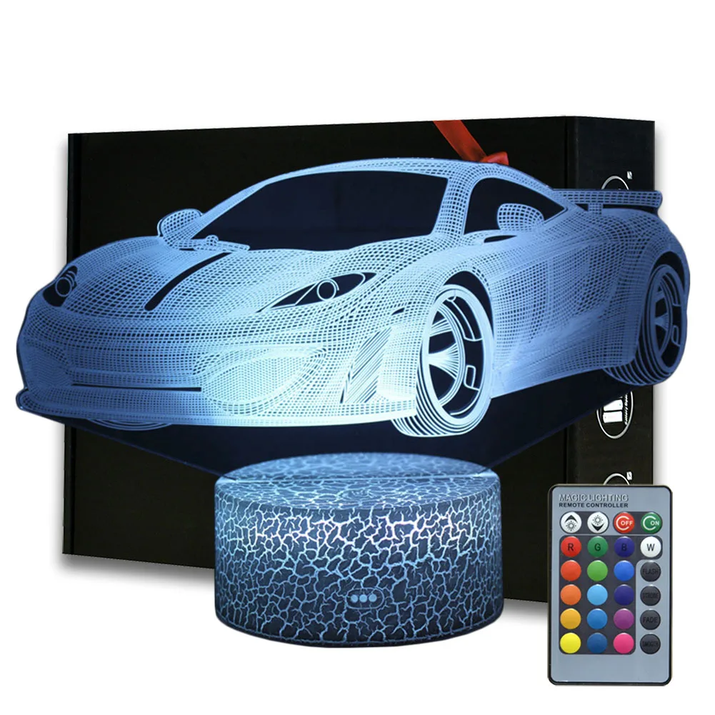 Magiclux Новинка освещение 3D Иллюзия светодиодный светильник Модель гоночной машины