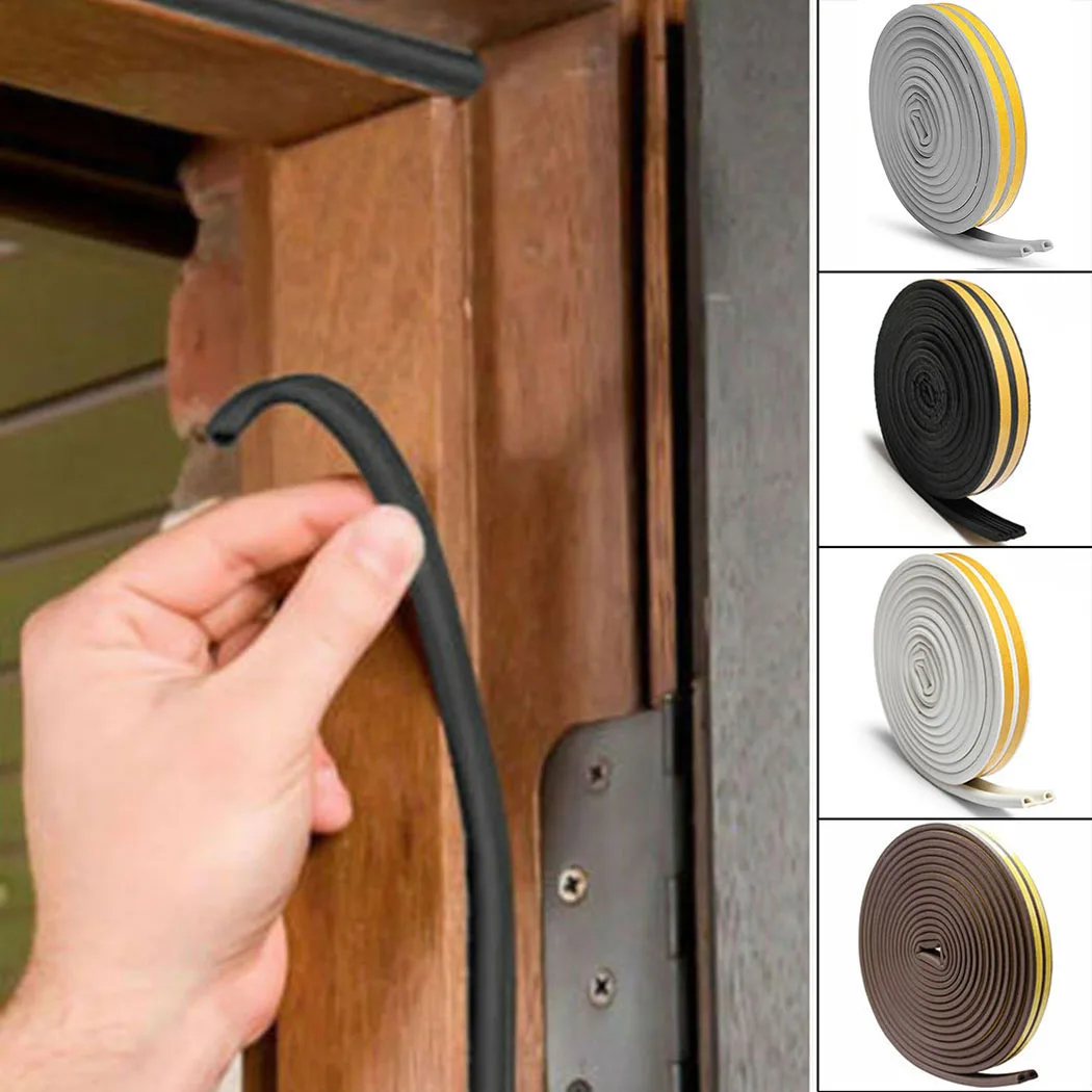

10m Home Rubber Seal Weather Strip Foam Tape Door Window Excluder Props Supply