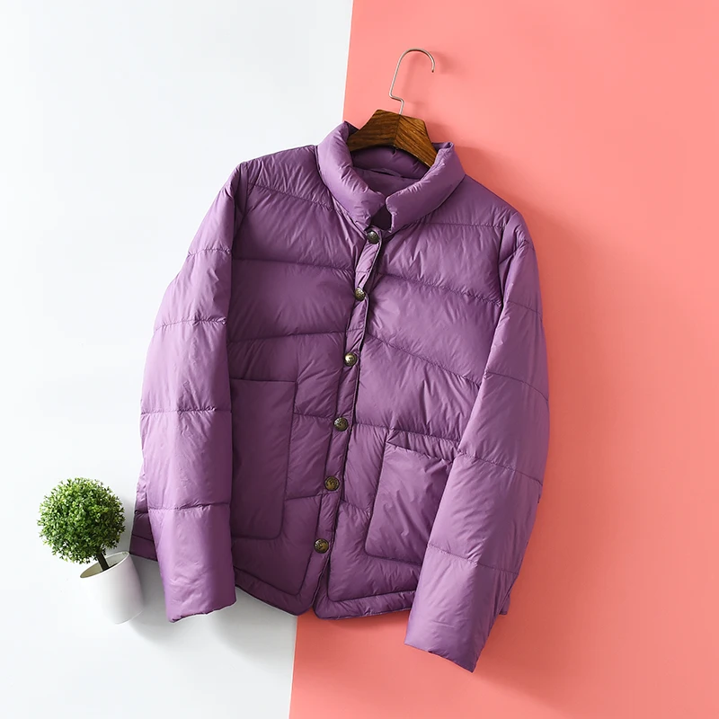 Fitaylor женский пуховик с воротником-стойкой ультра-светильник свободная парка на