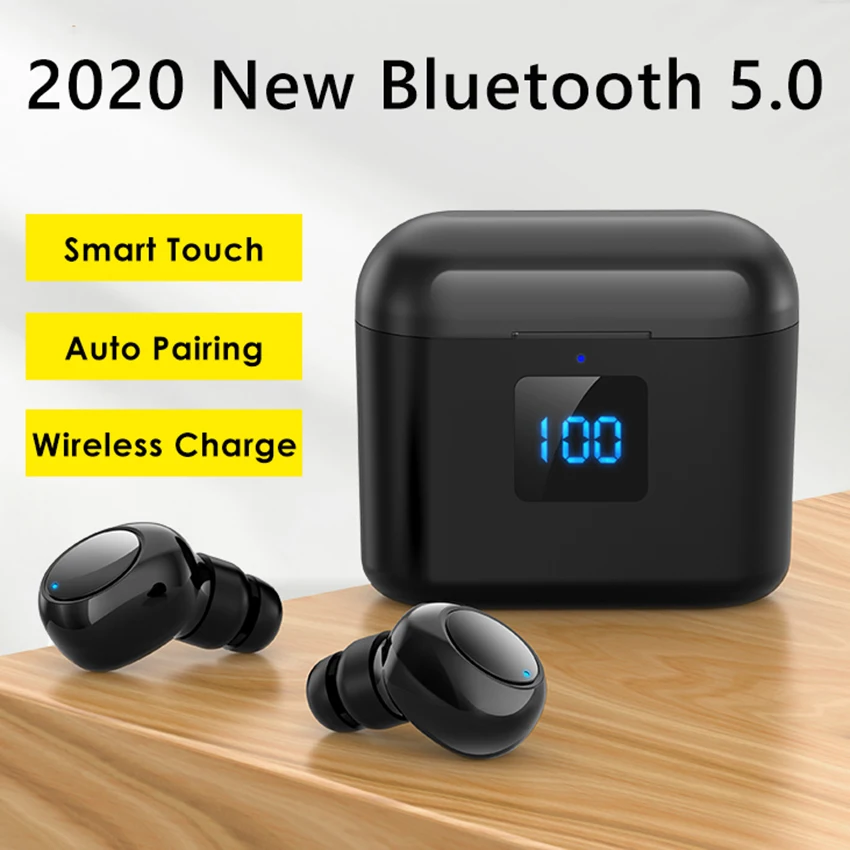 Aimitek сенсорный Bluetooth 5 0 наушники вкладыши TWS с маленьким Беспроводной 8D стерео