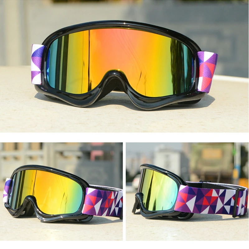 Магнитные лыжные очки незапотевающие большие сферические для сноуборда