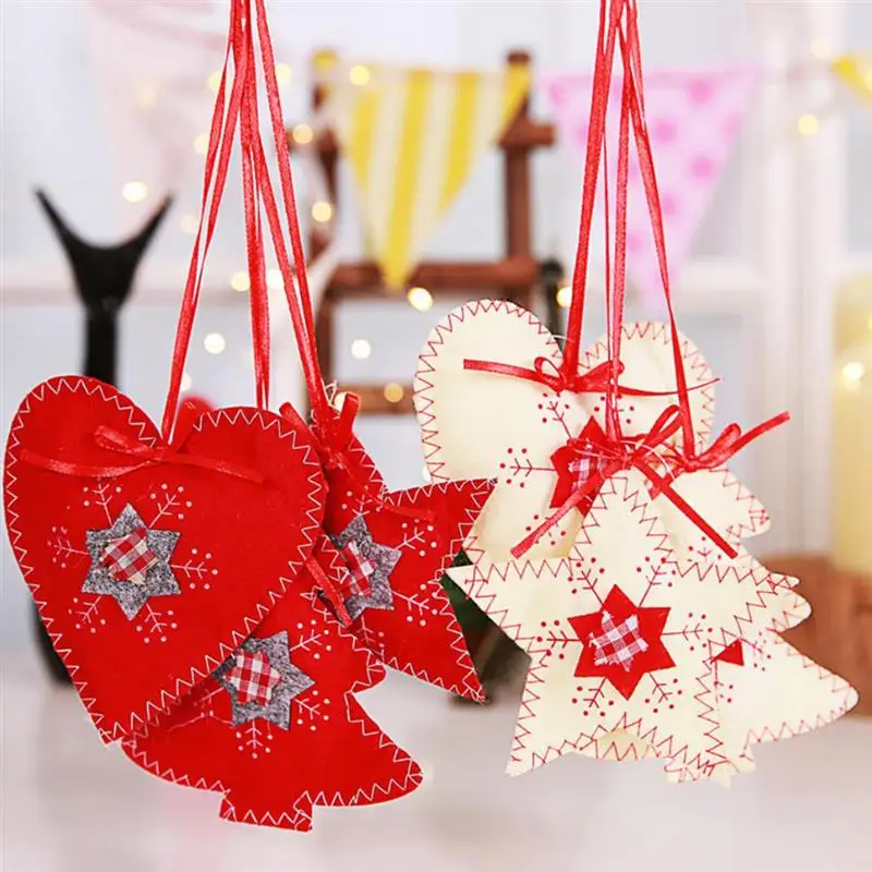 3 шт милые рождественские украшения любовь сердце звезды Дерево Войлок орнамент