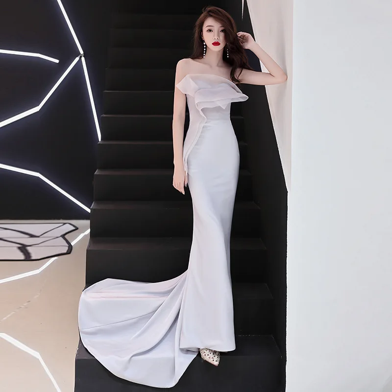 Сексуальные платья с открытыми плечами белое свадебное платье со шлейфом для