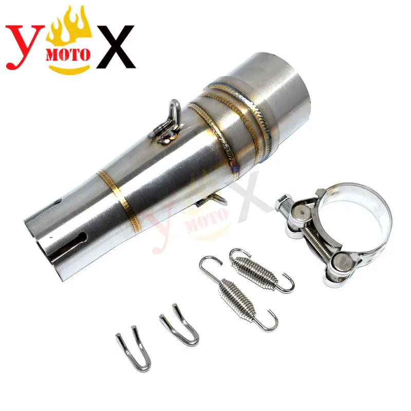 Выхлопная труба средней длины 51 мм Соединительная для Kawasaki Ninja 250R 250 2008 2016 Ninja300 13 17