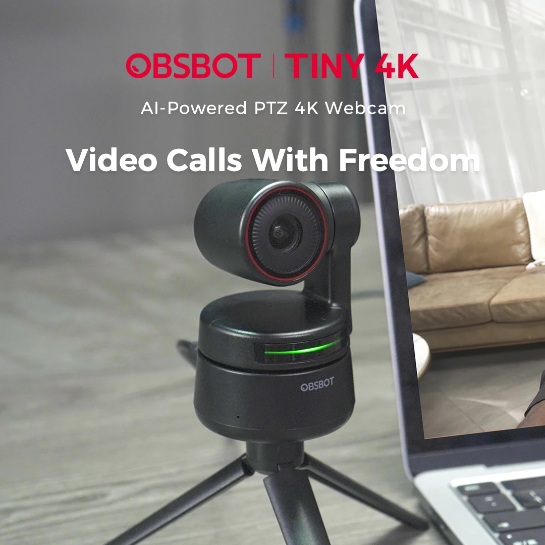 Веб-камера PTZ с функцией ИИ-отслеживания 4K два всенаправленных микрофона |