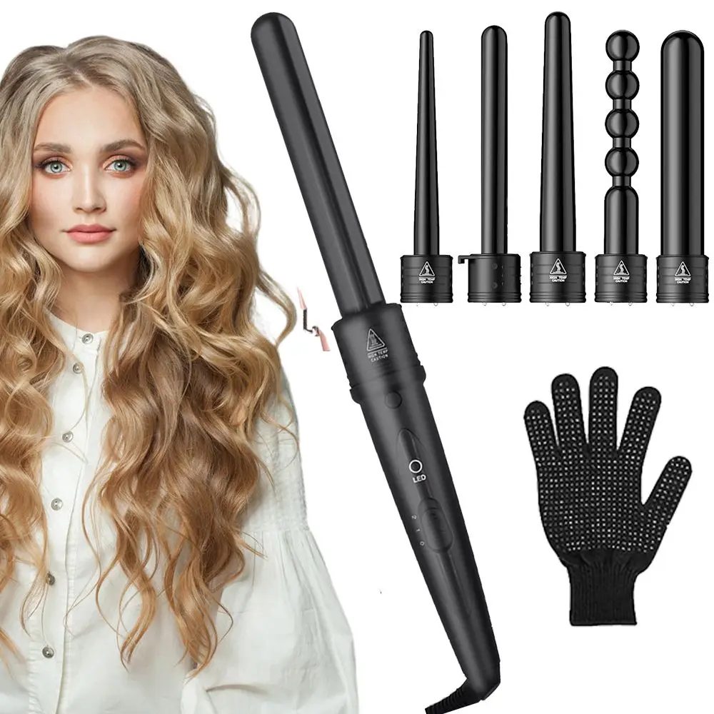 

Щипцы для завивки волос 6 в 1, с дисплеем температуры