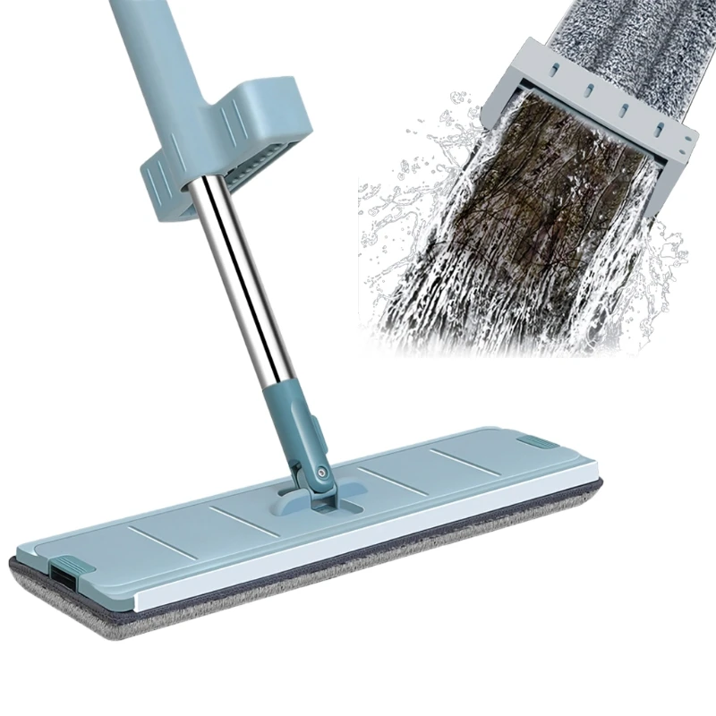 

Самоотжимающаяся сухая и влажная Швабра для чистки пола без рук с микрофиброй, Пылезащитная ткань