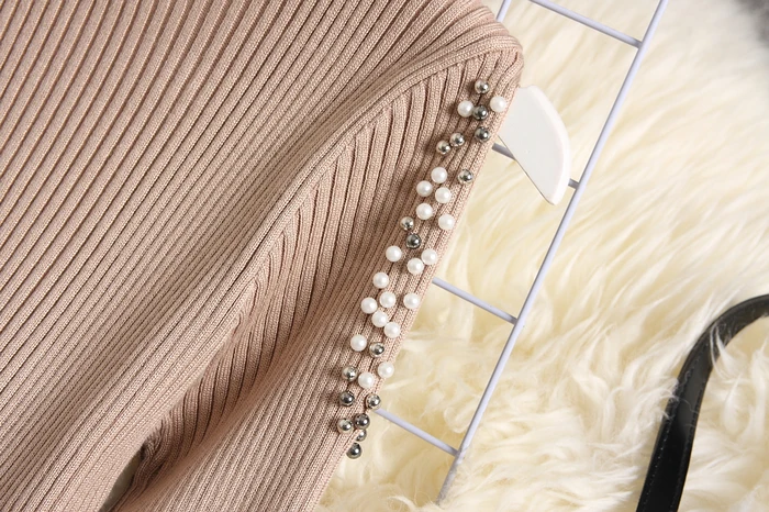 ALPHALMODA новое женское ажурное осеннее трикотажное платье с длинными рукавами, облегающее женское элегантное эластичное платье